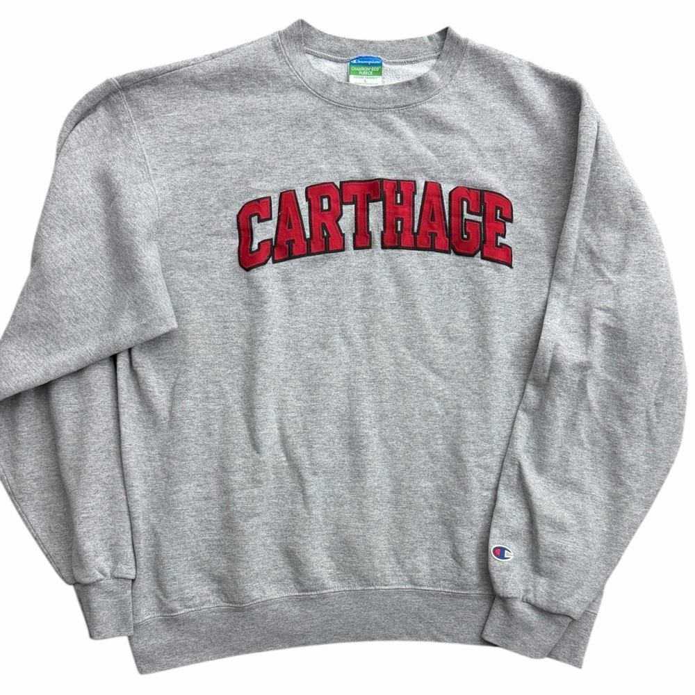 Champion Carthage College Gray Crewneck Sweatshirt‎ Size Large